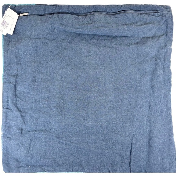 Ralph Lauren Stover‎ 20x20 Throw Pillow COVER ONLY Blue Denim 100